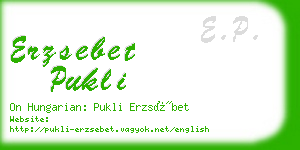 erzsebet pukli business card